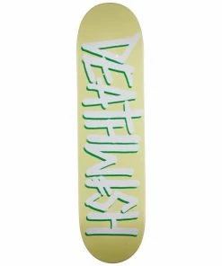 DEATHWISH - OG DEATHSPRAY PALE YELLOW SKATEBOARD DECK: 8"