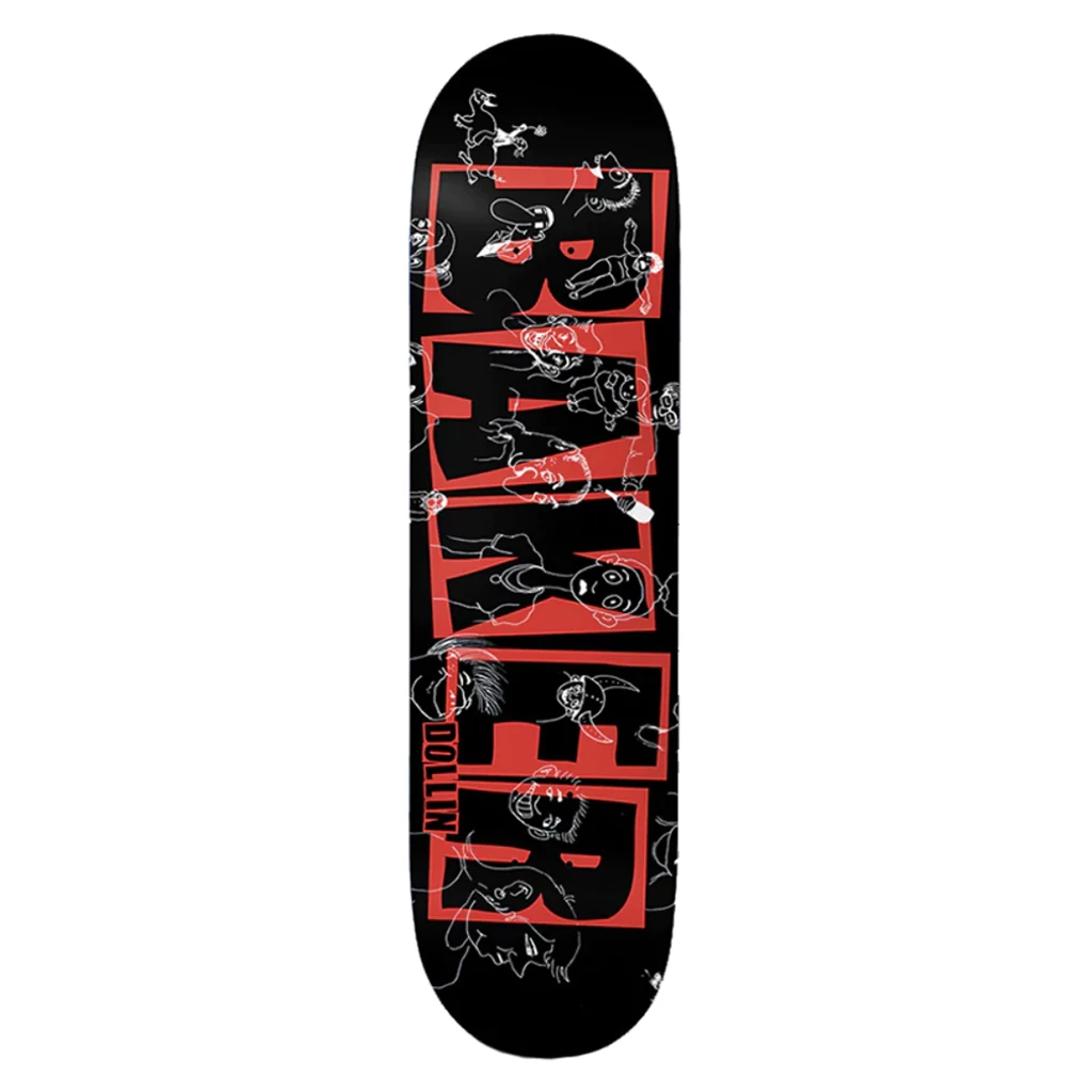Skateboarding BAKER - DOLLIN BRAND NAME SKETCH SKATEBOARD DECK: 8" 1 Skateboarding BAKER - DOLLIN BRAND NAME SKETCH SKATEBOARD DECK: 8"