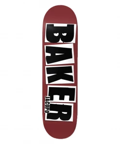 Skateboarding BAKER - JACOPO BRAND NAME SKATEBOARD DECK: MAROON 8"