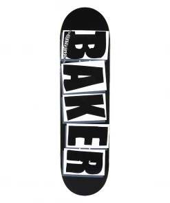 BAKER - OG LOGO SKATEBOARD DECK: BLACK/WHITE 8"