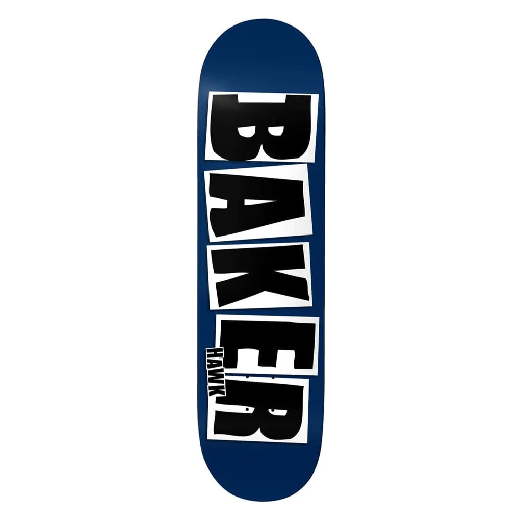 BAKER - RILEY HAWK BRAND NAME SKATEBOARD DECK: NAVY 8.25" 1 BAKER - RILEY HAWK BRAND NAME SKATEBOARD DECK: NAVY 8.25"