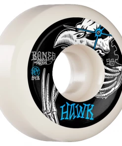 BONES - PRO SPF HAWK TATTOO P5 SIDECUT SKATEBOARD WHEELS: 58MM X 84B