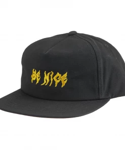 CHOCOLATE - BE NICE METAL SNAPBACK CAP: BLACK