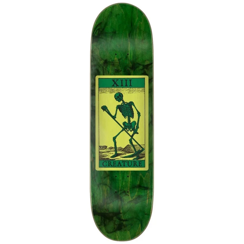CREATURE - DEATHCARD LG SKATEBOARD DECK. 8.5" X 32.25" 1 CREATURE - DEATHCARD LG SKATEBOARD DECK. 8.5" X 32.25"