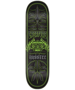 CREATURE - CHRIS RUSSELL TO THE GRAVE VX SKATEBOARD DECK. 8.6" X 32.11" Skateboarding