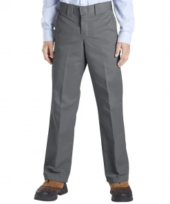 DICKIES - SLIM FIT STRAIGHT LEG BOYS TWILL PANTS: CHARCOAL Trucks