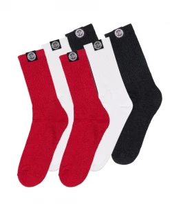 INDEPENDENT - BTG SUMMIT CREW SOCK 3 PACK: RED/BLACK/WHITE Trucks