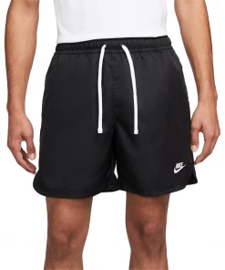NIKE - MENS SPORT ESSENTIAL WOVEN LINED FLOW SHORTS: BLACK/WHITE