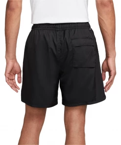 NIKE - MENS SPORT ESSENTIAL WOVEN LINED FLOW SHORTS: BLACK/WHITE