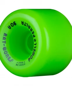 POWELL PERALTA - RAT BONES SKATEBOARD WHEELS: GREEN 60MM X 90A Skateboarding