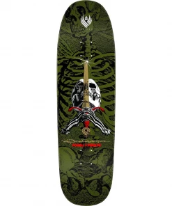 POWELL PERALTA - RAY RODRIGUEZ SKULL AND SWORD FLIGHT 192 SKATEBOARD DECK: OLIVE 9.265" X 32"