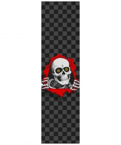 POWELL PERALTA - RIPPER CHECKER GRIPTAPE SHEET: BLACK 9" X 33"
