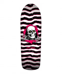 POWELL PERALTA - RIPPER OG SKATEBOARD DECK: WHITE/PINK 10" X 30"