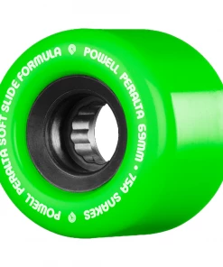 Skateboarding POWELL PERALTA - SSF SNAKES SKATEBOARD WHEELS: GREEN 66MM X 75A