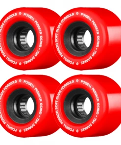 POWELL PERALTA - SSF SNAKES SKATEBOARD WHEELS: RED 66MM X 75A