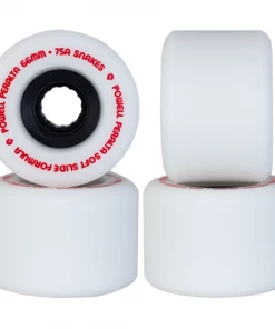 POWELL PERALTA - SSF SNAKES SKATEBOARD WHEELS: WHITE 66MM X 75A 3 POWELL PERALTA - SSF SNAKES SKATEBOARD WHEELS: WHITE 66MM X 75A
