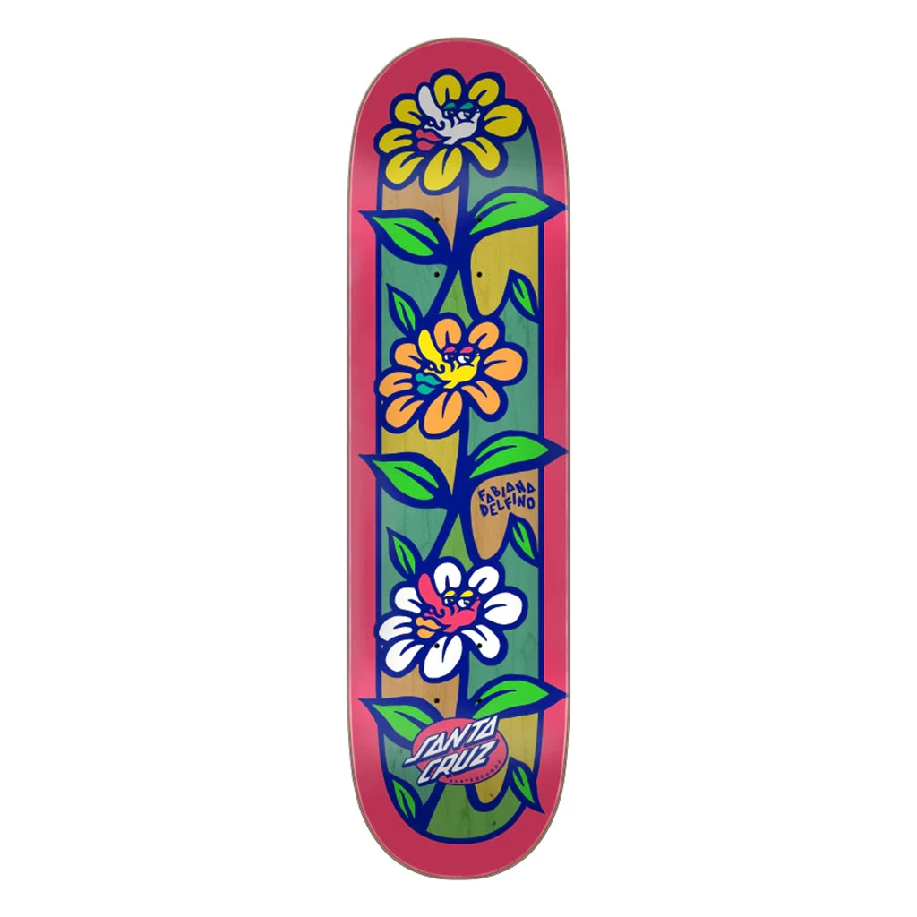 SANTA CRUZ - FABIANA DELFINO FLOWER CREW VX SKATEBOARD DECK. 8.25" X 32.2" 1 SANTA CRUZ - FABIANA DELFINO FLOWER CREW VX SKATEBOARD DECK. 8.25" X 32.2"