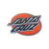 SANTA CRUZ - LINED OVAL DIE CUT VINYL STICKER: RED 4" X 2.5"