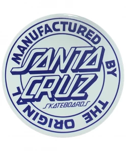 SANTA CRUZ - MFG DOT DIE CUT VINYL STICKER: BLUE 3" X 3"