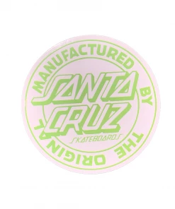 Trucks SANTA CRUZ - MFG DOT DIE CUT VINYL STICKER: GREEN 3" X 3"