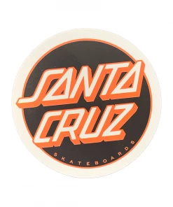 Trucks SANTA CRUZ - NO FILL DOT DIE CUT VINYL STICKER: BLACK 3" X 3"