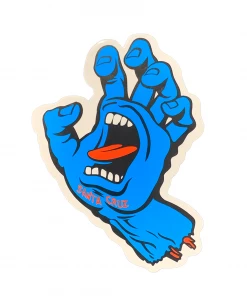 SANTA CRUZ - SCREAMING HAND DIE CUT VINYL STICKER: 2.5" X 4"