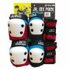 187 - JUNIOR SIX PACK: KNEE/ELBOW/WRIST PAD SET: RED/WHITE/BLUE Trucks