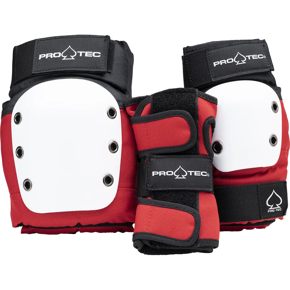 Trucks PRO-TEC - STREET JUNIOR 3 PACK PROTECTIVE PAD SET. RED/WHITE/BLACK 1 Trucks PRO-TEC - STREET JUNIOR 3 PACK PROTECTIVE PAD SET. RED/WHITE/BLACK