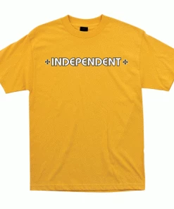 Trucks INDEPENDENT - BAR CROSS YOUTH SHORT SLEEVE TEE. YELLOW