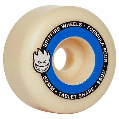 SPITFIRE - FORMULA FOUR TABLETS SKATEBOARD WHEELS: 52mm X 99a 1 SPITFIRE - FORMULA FOUR TABLETS SKATEBOARD WHEELS: 52mm X 99a