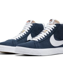 NIKE SB - ZOOM BLAZER MID MENS SHOES. NAVY/WHITE-BLACK