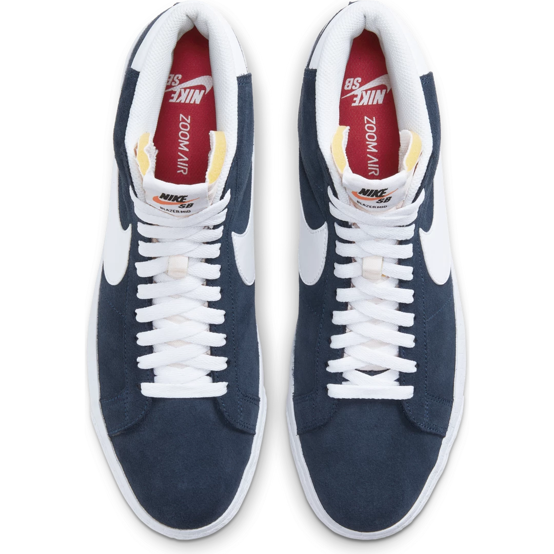 NIKE SB - ZOOM BLAZER MID MENS SHOES. NAVY/WHITE-BLACK 4 NIKE SB - ZOOM BLAZER MID MENS SHOES. NAVY/WHITE-BLACK