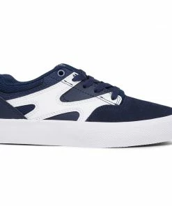 DC - YOUTH JOSH KALIS VULC SHOE: NAVY/WHITE Trucks