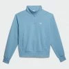 ADIDAS - H SHMOO 1/4 ZIP SWEATSHIRT. HAZY BLUE/WHITE
