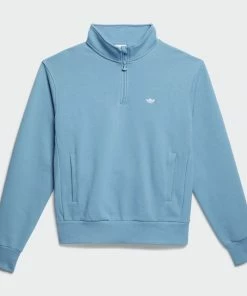 ADIDAS - H SHMOO 1/4 ZIP SWEATSHIRT. HAZY BLUE/WHITE