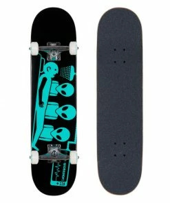 ALIEN WORKSHOP - ABDUCTION COMPLETE SKATEBOARD BLACK/TEAL: 7.75"