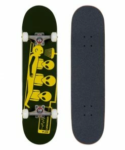 ALIEN WORKSHOP - ABDUCTION COMPLETE SKATEBOARD GREEN/YELLOW: 8" Completes