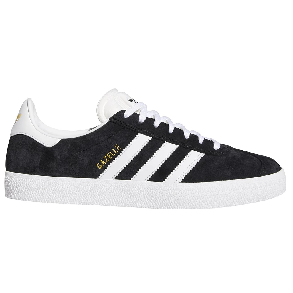Trucks ADIDAS - GAZELLE ADV SHOES: BLACK/WHITE/GOLD 1 Trucks ADIDAS - GAZELLE ADV SHOES: BLACK/WHITE/GOLD