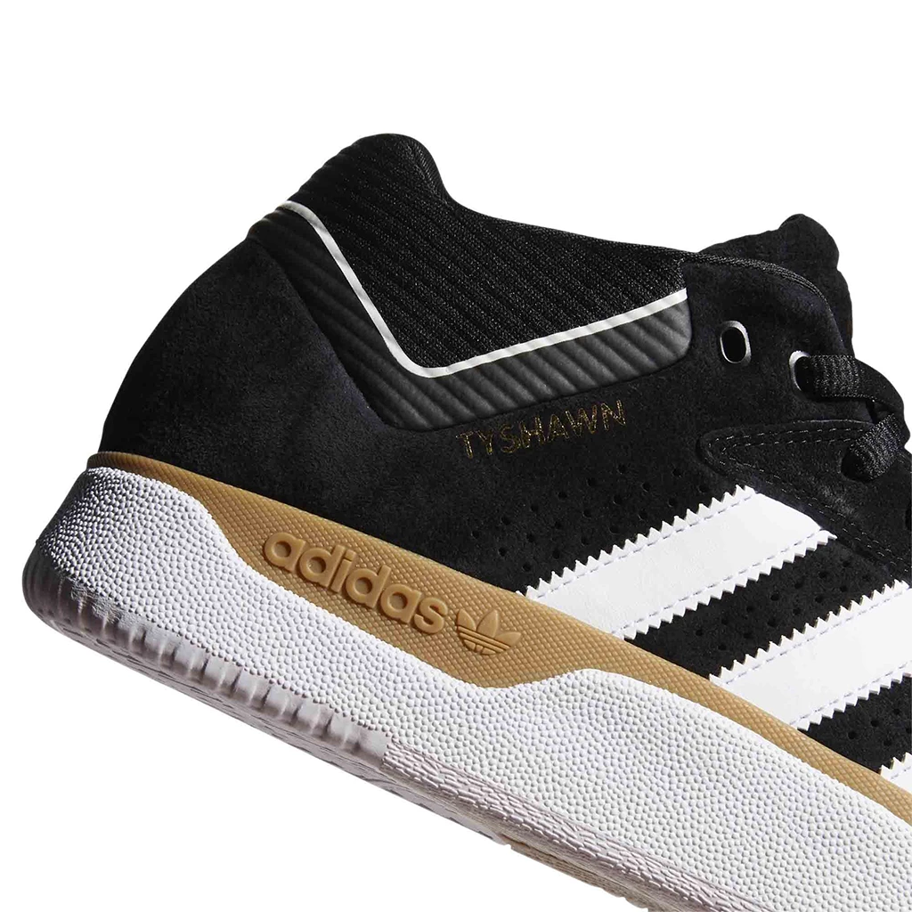 ADIDAS - TYSHAWN MENS SHOES: BLACK/WHITE/GUM4 4 ADIDAS - TYSHAWN MENS SHOES: BLACK/WHITE/GUM4