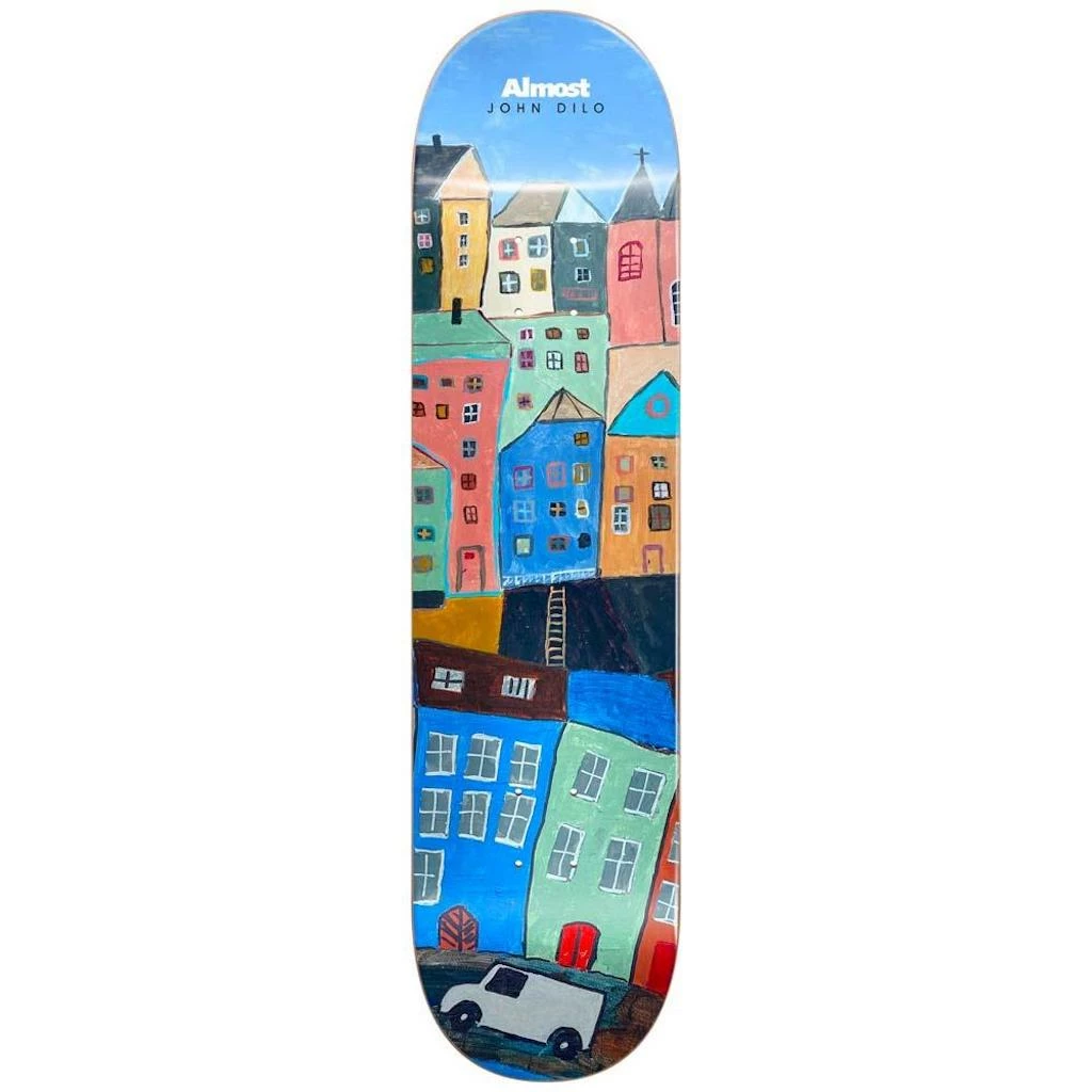 Skateboarding ALMOST - JOHN DILO PLACES RIGHT SKATEBOARD DECK 8.375" 1 Skateboarding ALMOST - JOHN DILO PLACES RIGHT SKATEBOARD DECK 8.375"