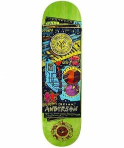 ANTI HERO - BRIAN ANDERSON MAPS TO SKATERS HOMES SKATEBOARD DECK. 8.75"