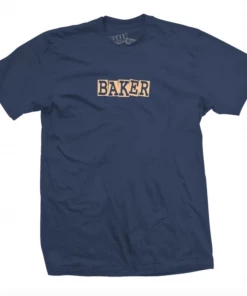 Trucks BAKER - RIBBON SHORT SLEEVE TEE. NAVY/GOLD