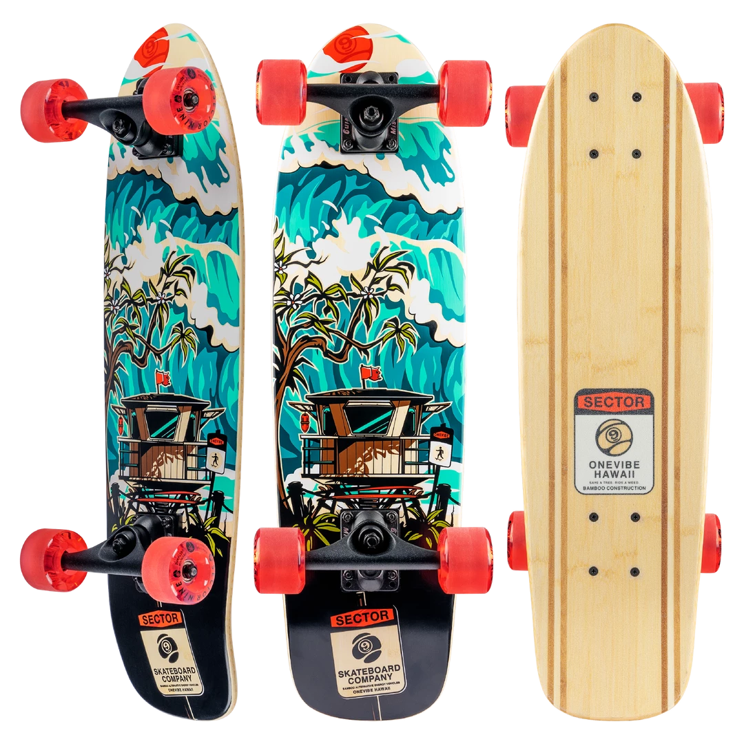 SECTOR 9 - SHOREBREAK BAMBINO COMPLETE CRUISER SKATEBOARD: 26.5" 1 SECTOR 9 - SHOREBREAK BAMBINO COMPLETE CRUISER SKATEBOARD: 26.5"