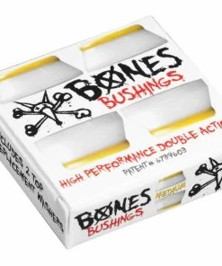 BONES - HARDCORE BUSHINGS: WHITE MEDIUM 91A Skateboarding