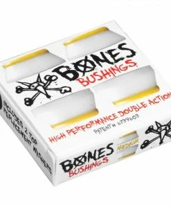 BONES - HARDCORE BUSHINGS: WHITE MEDIUM 91A Skateboarding