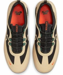 NIKE SB - NYJAH FREE 2.0 MENS SHOES: RATTAN/BLACK-NOBLE GREEN-SAFETY ORANGE