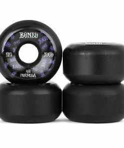 BONES - 100's. V5 SIDECUT. BLACK ORIGINAL FORMULA SKATE WHEELS. 100A