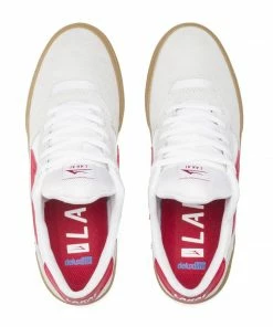 LAKAI - CAMBRIDGE MENS SHOES. WHITE/RED