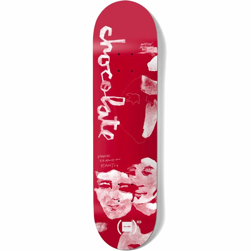 CHOCOLATE - KENNY ANDERSON RED WR41 SKATEBOARD DECK: 8.25" Skateboarding 1 CHOCOLATE - KENNY ANDERSON RED WR41 SKATEBOARD DECK: 8.25" Skateboarding