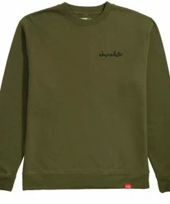 CHOCOLATE - OG CHUNK CREWNECK SWEATSHIRT ARMY GREEN Trucks